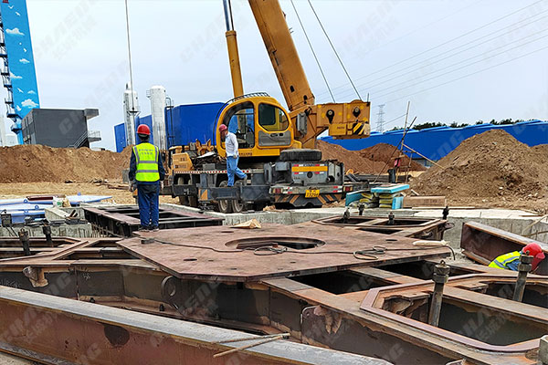 湖北年產(chǎn)60萬噸鋼渣線項(xiàng)目安裝現(xiàn)場