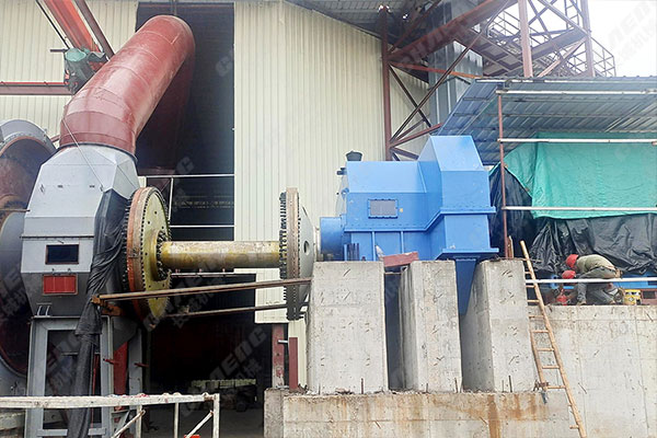 廣西φ3.8m水泥磨項(xiàng)目安裝現(xiàn)場